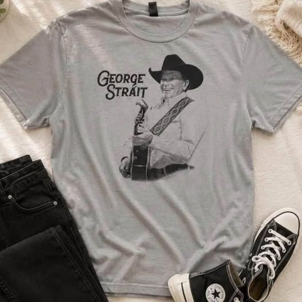 George Strait Tour T-Shirt 2XL Gray Country Music Tee | Concert Cities Print